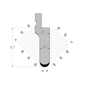 ES PUNCH 30° R10 H83 L835 mm