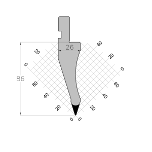 ES PUNCH 35° R0.6 H86 L835 mm