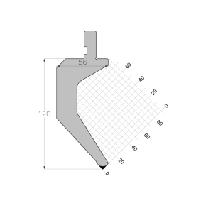 ES PUNCH 85° R0.8 H120 L835 mm