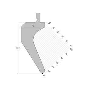 ES PUNCH 85° R0.8 H165 L835 mm