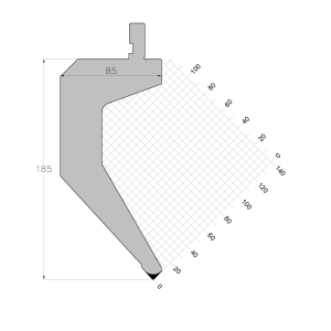 ES PUNCH 85° R1 H185 L505 mm