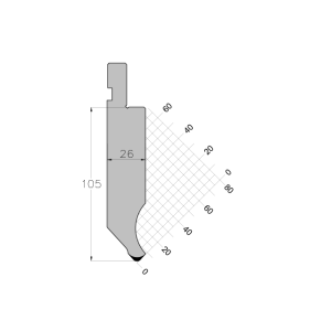 ES PUNCH 85° R3 H105 L835 mm