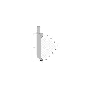 AFH ES PUNCH 86° R1.5 H120 L835 mm