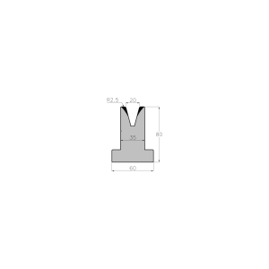 ES DIE 30° V20 H80 L415 mm