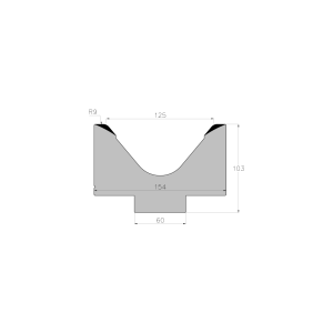 ES DIE 80° V125 H103 L200 mm