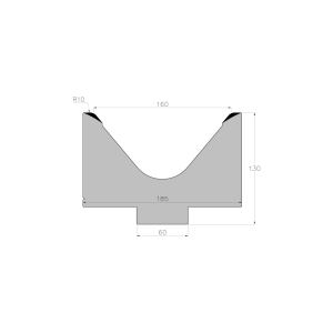 ES DIE 80° V160 H130 L200 mm
