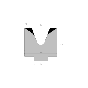 ES DIE V80 45° H145 L200 mm
