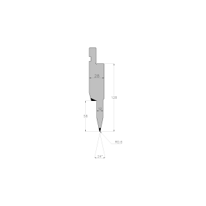 ES PUNCH 24° R0.6 H128 L415 mm