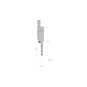 ES PUNCH 24° R0.6 H128 L800S mm