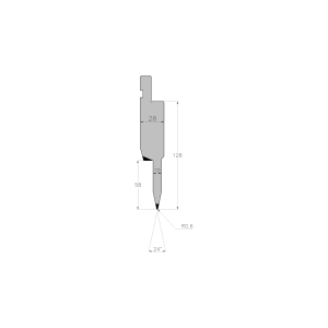 ES PUNCH 24° R0.6 H128 L835 mm