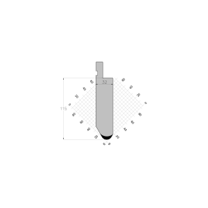 ES PUNCH 60° R10 H115 L800S mm