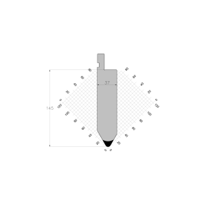 ES PUNCH 60° R5 H145 L800 mm SECTIONED