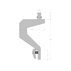 PUNCH TWS GOOSNECK ADAPTER FOR ES H220 L200 mm