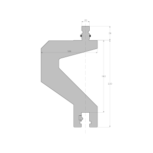 PUNCH TWS GOOSNECK ADAPTER H220 L200 mm